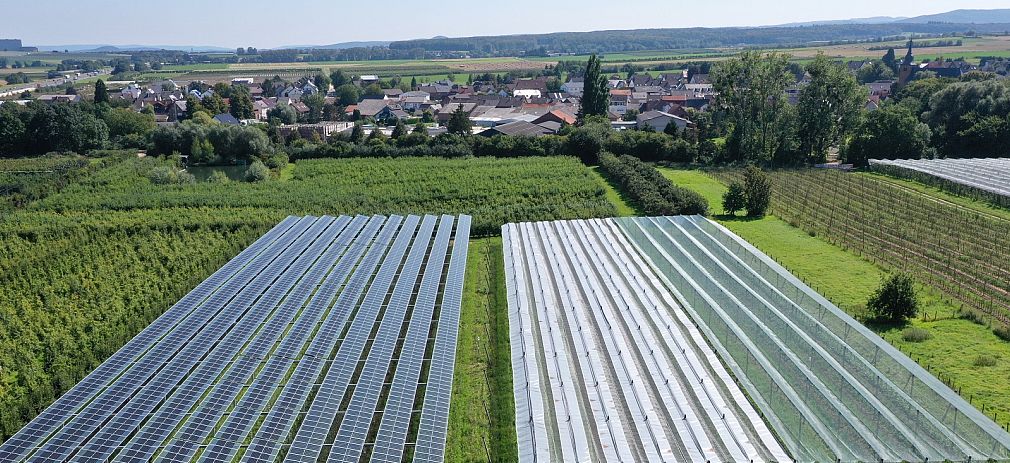 Photovoltaikanlage auf einer landwirtschaftlichen Fläche 