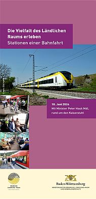 Flyerdeckblatt Veranstaltung Bahnfahrt 2024