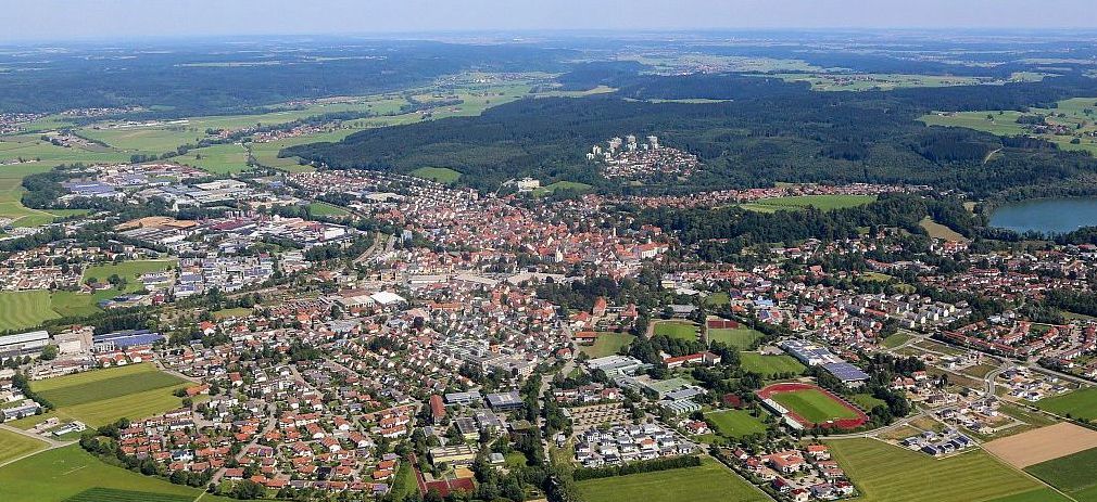 Luftbild von Leutkirch im Allgäu